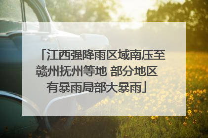 江西强降雨区域南压至赣州抚州等地 部分地区有暴雨局部大暴雨